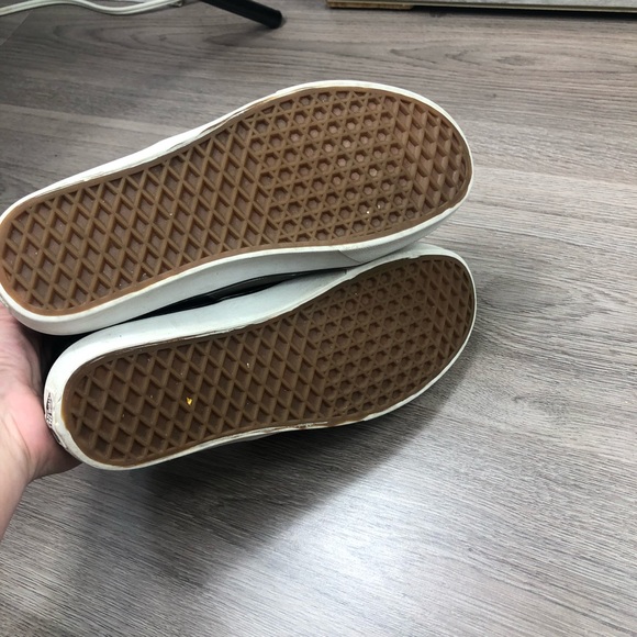 VANS gold metallic sllce up fashion sneakers - Picture 6 of 7